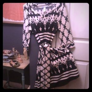OB 2-12 black and white cotton dress